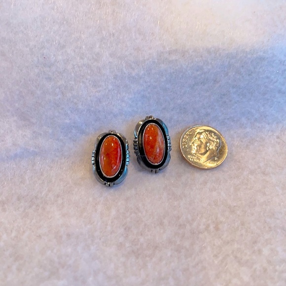 Coral & Sterling Earrings - Picture 3 of 4